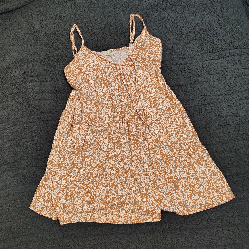 Altar'd State Rust Floral Sleeveless Sundress